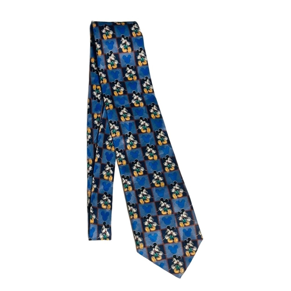 Disney Mickey & Co.‎ Necktie Mens Blue Multi-color Character Novelty Collectible